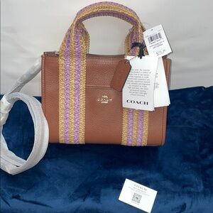 NWT Coach Straw Webb Tote 24